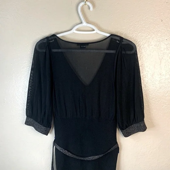 Armani Exchange Y2K Whimsigoth Mesh Glitter
Detail Belted Blouse Size M - Picture 6 of 12